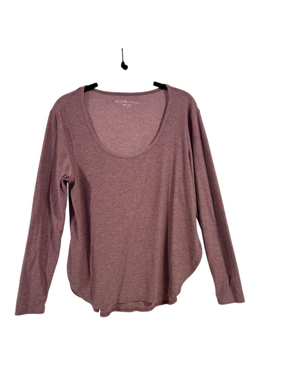 Beyond‎ Yoga Featherweight Spacedye Purple Long Sleeve Tee Women's Size M